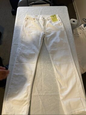 Men's Straight White Jeans - Clean Straight Fit